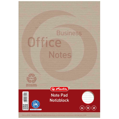 Artikelbild 2 für herlitz Notizblock Recycling DIN A4 kariert, 1 St., Artikelnummer 793147