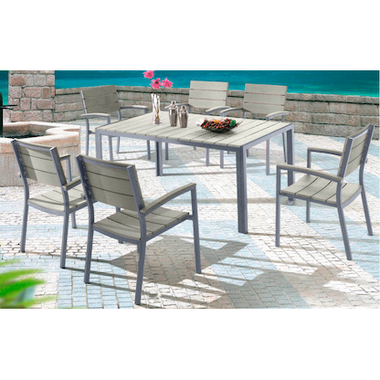 Artikelbild 3 für Garden Pleasure Gartenstühle mit Armlehnen Olivia hellgrau, 2 St., Artikelnummer 231373