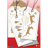 Artikelbild 1 für HERMA Geschenkanhänger weiß/silber/gold Merry Christmas, 6 St., Artikelnummer 755682