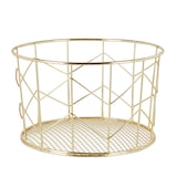 Artikelbild 1 für relaxdays Aufbewahrungskorb gold 21,5 x 21,5 x 13,0 cm, 1 St., Artikelnummer 521745