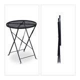Artikelbild 1 für relaxdays Gartentisch schwarz rund 71,5 cm, Artikelnummer 768451