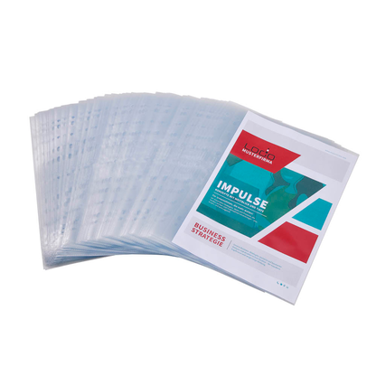 Artikelbild für DURABLE Prospekthüllen PREMIUM Recycling DIN A4 transparent genarbt 0,08 mm, 100 St., Artikelnummer 574737