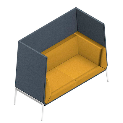 Artikelbild für Quadrifoglio 2-Sitzer Besprechungsecke Accord gelb, grau weiß Stoff 156,0 x 68,0 x 124,0 cm, 1 St., Artikelnummer 462438