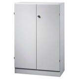 Artikelbild 1 für HAMMERBACHER Aktenschrank Haziender, V6550/5/5/SG lichtgrau 2 Fachböden 80,0 x 42,0 x 127,0 cm, Artikelnummer 792481