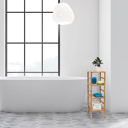 Artikelbild 5 für relaxdays Badregal braun 35,5 x 35,5 x 117,0 cm, Artikelnummer 448823