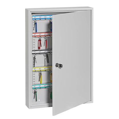 Artikelbild für ISS Augsburg Schlüsselkasten lichtgrau mit 100 Haken, Zylinderschloss, 38,0 x 8,0 x 55,0 cm, 1 St., Artikelnummer 666479