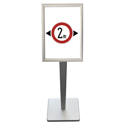 Artikelbild für LMG Infoständer silber DIN A4 35,0 cm 89,0 cm, 1 St., Artikelnummer 271884