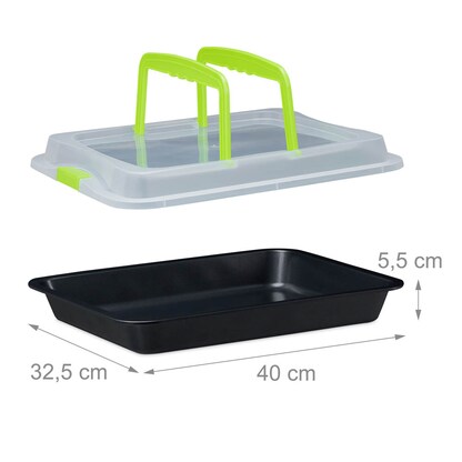 Artikelbild 4 für relaxdays Backblech mit Deckel Ø 41,5 x 33,0 cm, 1 St., Artikelnummer 562621