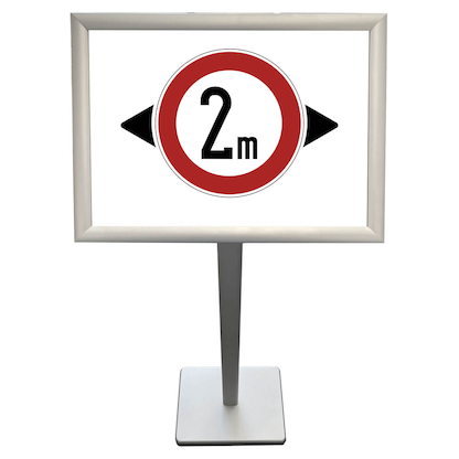 Artikelbild für LMG Infoständer silber DIN A3 35,0 cm 89,0 cm, 1 St., Artikelnummer 271971