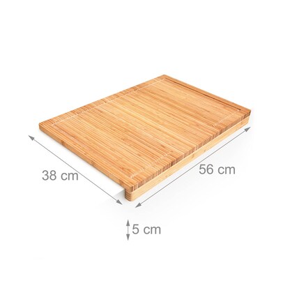 Artikelbild 4 für relaxdays Schneidebrett Natur 56,0 x 38,0 cm, 1 St., Artikelnummer 360836