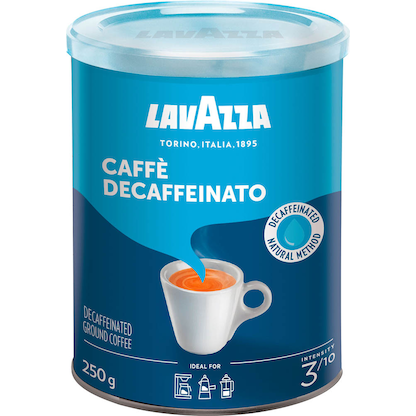 Artikelbild für LAVAZZA Caffé Decaffeinato entkoffeiniert Kaffee, gemahlen, Arabica- und Robustabohnen mild, 250,0 g, Artikelnummer 125326