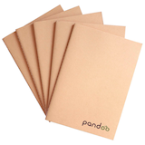 Artikelbild 1 für pandoo Notizhefte DIN A5 blanko, natur Softcover 40 Seiten, 5 St., Artikelnummer 616560