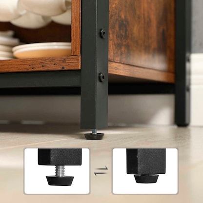 Artikelbild 7 für VASAGLE Kommode, LSC081B01V1 schwarz, vintagebraun 100,0 x 35,0 x 70,0 cm, 1 St., Artikelnummer 759508