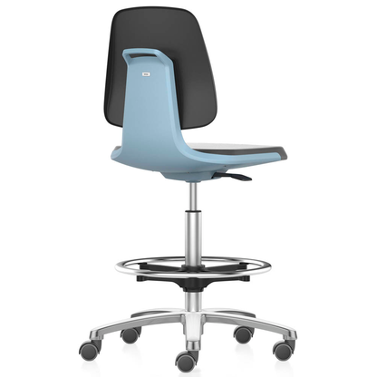 Artikelbild 2 für bimos Arbeitsdrehstuhl Labsit blau, schwarz Kunstleder, Artikelnummer 470928