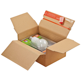 Artikelbild 1 für ColomPac® Versandkartons Blitzbodenkartons 23,8 x 17,0 x 6,0 - 13,0 cm, 10 St., Artikelnummer 503581