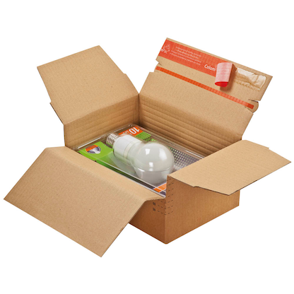 Artikelbild für ColomPac® Versandkartons Blitzbodenkartons 23,8 x 17,0 x 6,0 - 13,0 cm, 10 St., Artikelnummer 503581