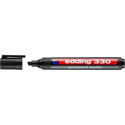 Artikelbild 4 für edding 330 Permanentmarker schwarz 1,0 - 5,0 mm, 10 St., Artikelnummer 420109