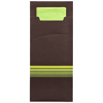 Artikelbild 2 für PAPSTAR Bestecktaschen Stripes schwarz/gelb 8,5 x 20,0 cm, 520 St., Artikelnummer 119943