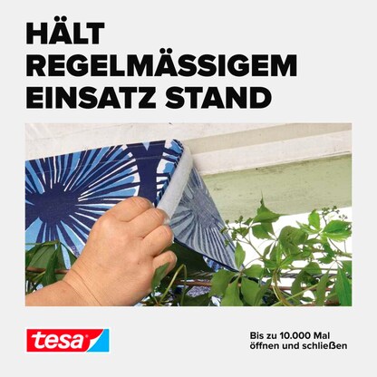 Artikelbild 3 für tesa Klettband ON & OFF® UNIVERSAL weiß, 1 Rolle, Artikelnummer 724189