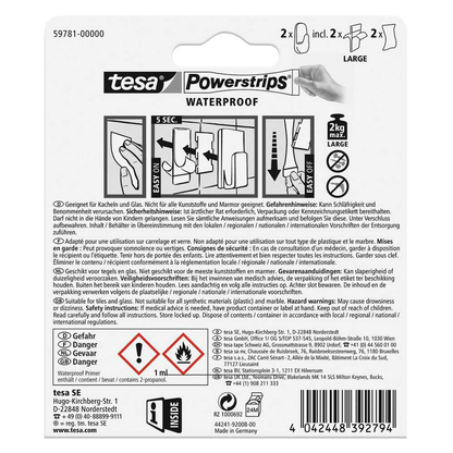 Artikelbild 3 für tesa WATERPROOF Small Klebehaken für max. 2,0 kg, 2,0 x 5,0 cm, 2 St., Artikelnummer 738908