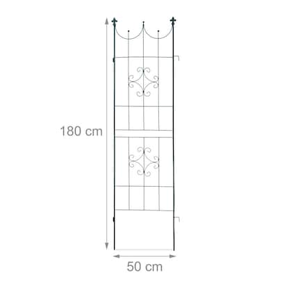 Artikelbild 2 für relaxdays Rankgitter Metall dunkelgrün rechteckig 50,0 x 180,0 cm, 2 St., Artikelnummer 450571