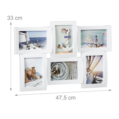 Artikelbild 2 für relaxdays Collage-Bilderrahmen weiß 47,5 x 33,0 cm, 1 St., Artikelnummer 521887