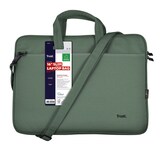 Artikelbild 1 für Trust Laptoptasche Bologna Slim Kunstfaser grün 24450 bis 40,6 cm (16 Zoll), Artikelnummer 975452