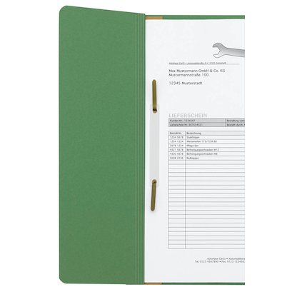 Artikelbild 3 für LEITZ Ösenhefter 3740 Karton grün DIN A4, halber Deckel, 1 St., Artikelnummer 664904