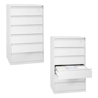 Artikelbild für Gürkan Karteischrank reinweiß 6 Schubladen 76,0 x 62,0 x 132,0 cm, 1 St., Artikelnummer 381814