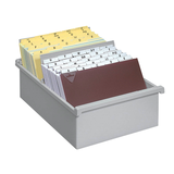 Artikelbild 1 für HAN Karteikasten DIN A5 für 1.300 Karteikarten grau ohne Deckel, Artikelnummer 184176