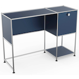 Artikelbild 1 für viasit System4 Schreibtisch violettblau rechteckig, Rundrohrgestell silber 116,0 x 41,0 cm, Artikelnummer 491393
