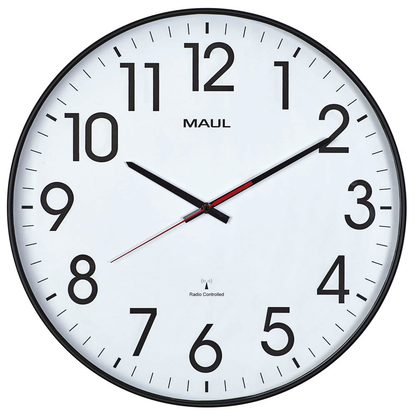 Artikelbild 2 für MAUL Funkwanduhr MAULclimb weiß schwarz Kunststoff, Ø 47,0 cm, Artikelnummer 498323
