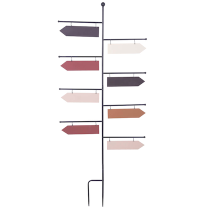 Artikelbild 4 für Garden Pleasure Gartendeko PARADIES Metall bunt Wegweiser: rechteckig 23,5×6,0×0,1 cm (LxBxH) 54,0 x 125,0 cm, 1 St., Artikelnummer 544043