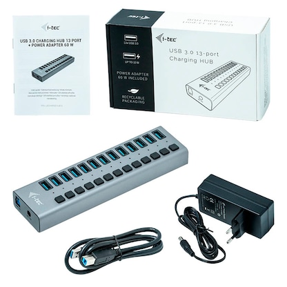 Artikelbild 5 für i-tec® USB-Hub USB 3.0 Charging 13-fach grau, Artikelnummer 662252