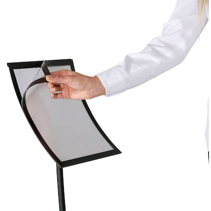 Artikelbild 2 für update displays Infoständer Konkav schwarz DIN A3 29,5 x 29,5 x 109,0 cm, 1 St., Artikelnummer 316891