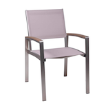 Artikelbild 1 für Garden Pleasure Gartenstuhl mit Armlehnen FLORENCE grau, champagner, Metall, 1 St., Artikelnummer 311007