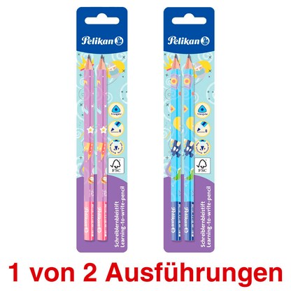Artikelbild für Pelikan Schreiblern- Bleistifte B pink, blau, 2 St., Artikelnummer 317117
