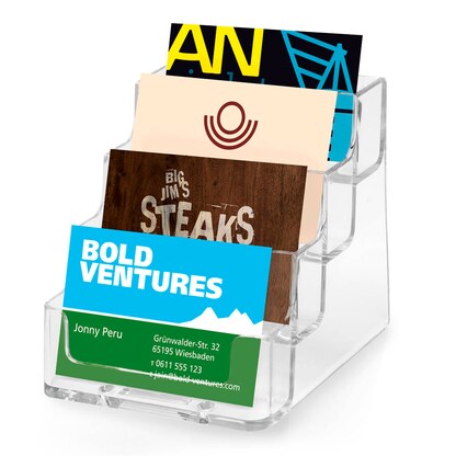 Artikelbild für deflecto Visitenkartenhalter glasklar, für pro Fach bis zu 50 Visitenkarten, Artikelnummer 707469