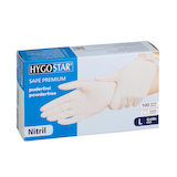 Artikelbild 1 für HYGOSTAR unisex Einmalhandschuhe SAFE PREMIUM weiß Größe L, 100 St., Artikelnummer 597930