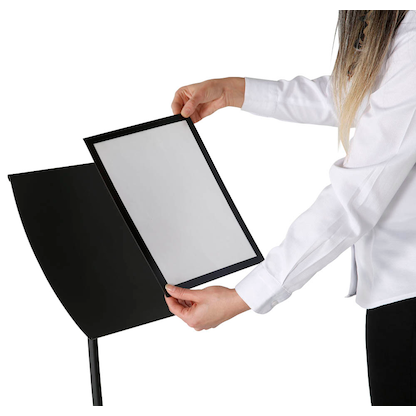 Artikelbild 3 für update displays Infoständer Konkav schwarz DIN A3 29,5 x 29,5 x 109,0 cm, 1 St., Artikelnummer 316891