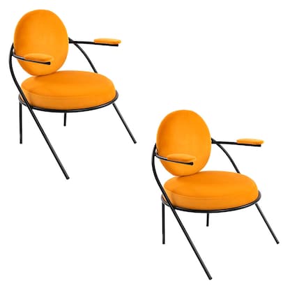 Artikelbild für meet powered by PAPERFLOW Sessel SATURNE safran schwarz Stoff 70,0 x 73,0 x 88,0 cm, 2 St., Artikelnummer 230852