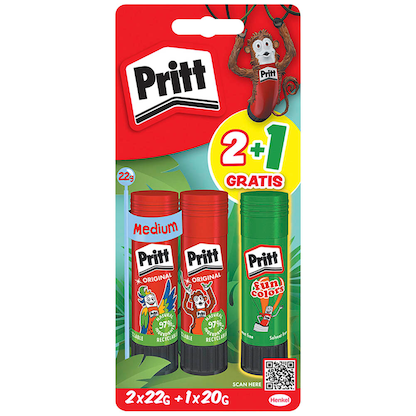 Artikelbild für 2 + 1 GRATIS: Pritt Klebestifte 22,0 g, 2 St. + GRATIS Klebestift 20,0 g, Artikelnummer 301329