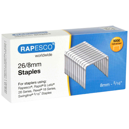 Artikelbild für RAPESCO® Heftklammern 26/8, 5.000 St., Artikelnummer 710469