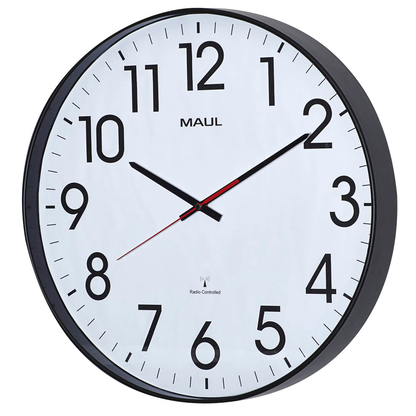 Artikelbild für MAUL Funkwanduhr MAULclimb weiß schwarz Kunststoff, Ø 47,0 cm, Artikelnummer 498323