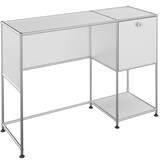 Artikelbild 1 für viasit System4 Schreibtisch weiß rechteckig, Rundrohrgestell silber 116,0 x 41,0 cm, Artikelnummer 491441