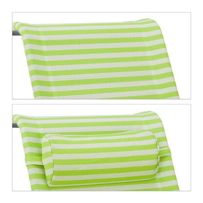 Artikelbild 10 für relaxdays Liegestuhl mit Armlehnen grün, 1 St., Artikelnummer 768327