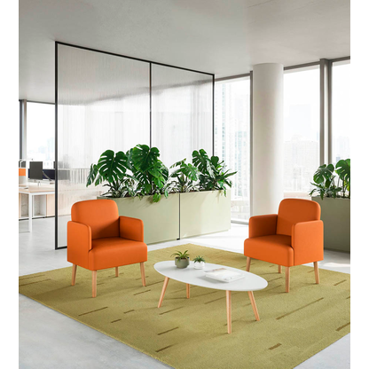 Artikelbild 2 für meet powered by PAPERFLOW Besuchersessel Brooks FTBROSC.23.05 orange Kunstleder, 1 St., Artikelnummer 687497