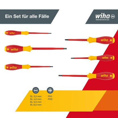 Artikelbild 4 für Wiha Schraubendreher-Set SoftFinish® electric SZ/PH 00833 6-teilig, Artikelnummer 231847