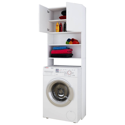 Artikelbild für VCM my bath Waschmaschinenschrank Jutas, 911986 weiß 2 Fachböden 64,0 x 25,0 x 190,0 cm, Artikelnummer 386973