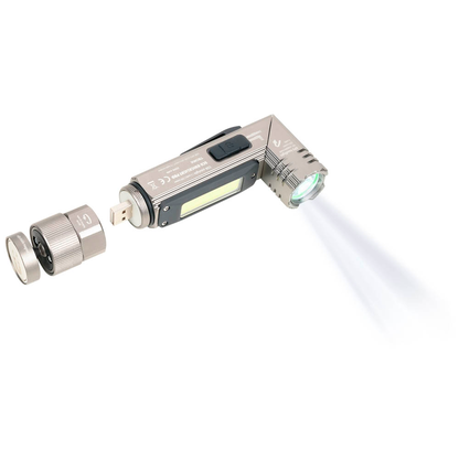 Artikelbild für TROIKA® ECO KNICKLICHT PRO LED Taschenlampe titanfarben 14,9 cm, 200 Lumen, 1 St., Artikelnummer 666569